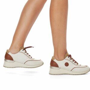NEW REMONTE Leather Comfort Sneakers Off White for women 462mn